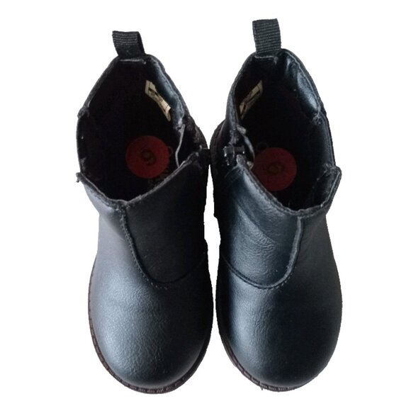 Oshkosh Baby Girls Harlow Black Ankle Boots Classic Preppy 6M - Picture 3 of 7